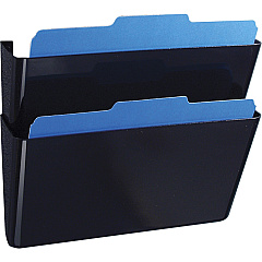 Officemate Mountable Wall File 7" Height x 13" Width x 4.12" Depth - Black - Plastic - 2 / Box (21405) Officemate Mountable Wall File 7" Height x 13" Width x 4.12" Depth - Black - Plastic - 2 / Box (21405)