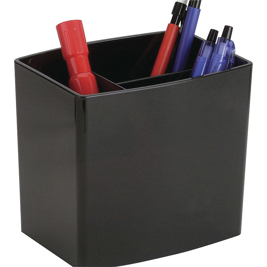 Officemate 2200 Series Large Pencil Cup 4.5" Height x 5" Width x 3.8" Depth - Plastic - Black - 1 Each (22292)