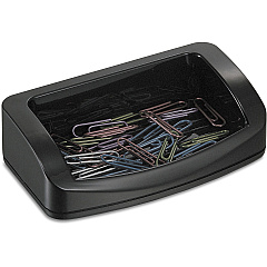 Officemate 2200 Series Business Card/Clip Holder 1.4" Height x 7.8" Width x 3" Depth - Plastic - Black - 1 Each (22332)
