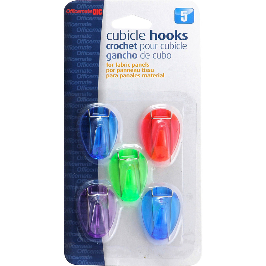 Officemate Cubicle Hooks Standard - Assorted - 5 / Pack (30181)