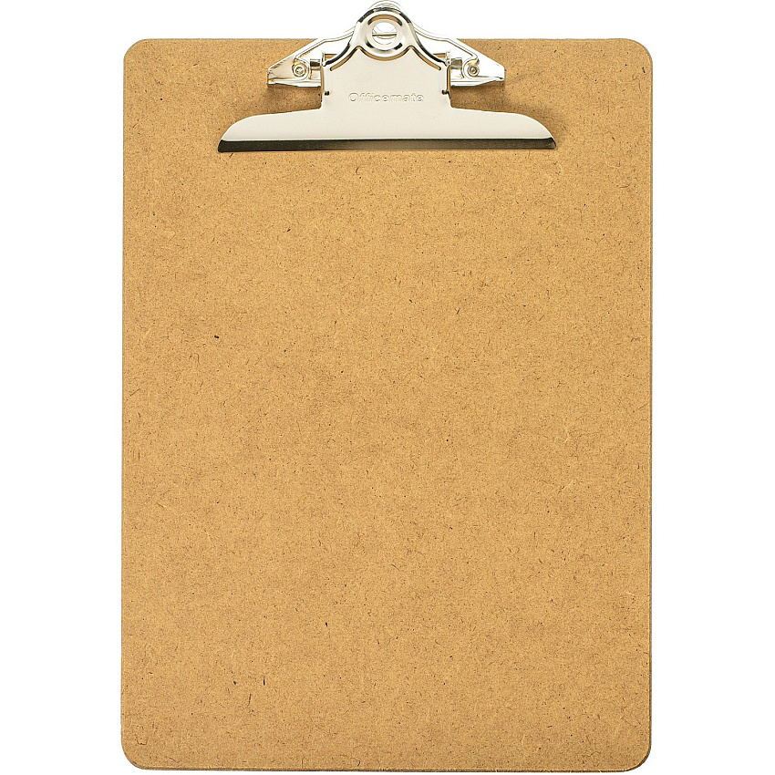 Officemate 83100 Letter Size Wood Clipboard, 9" x 12 .5" ,Recycled Hardboard