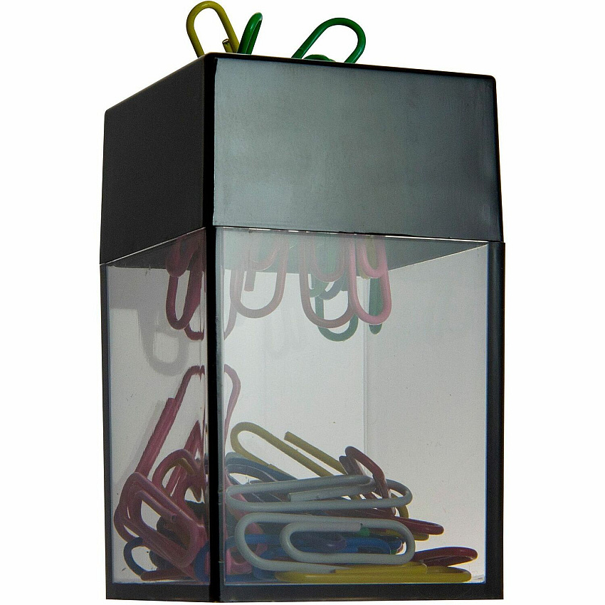 Officemate Magnetic Top Paper Clip Dispenser Smoke - 1 Each (93690)