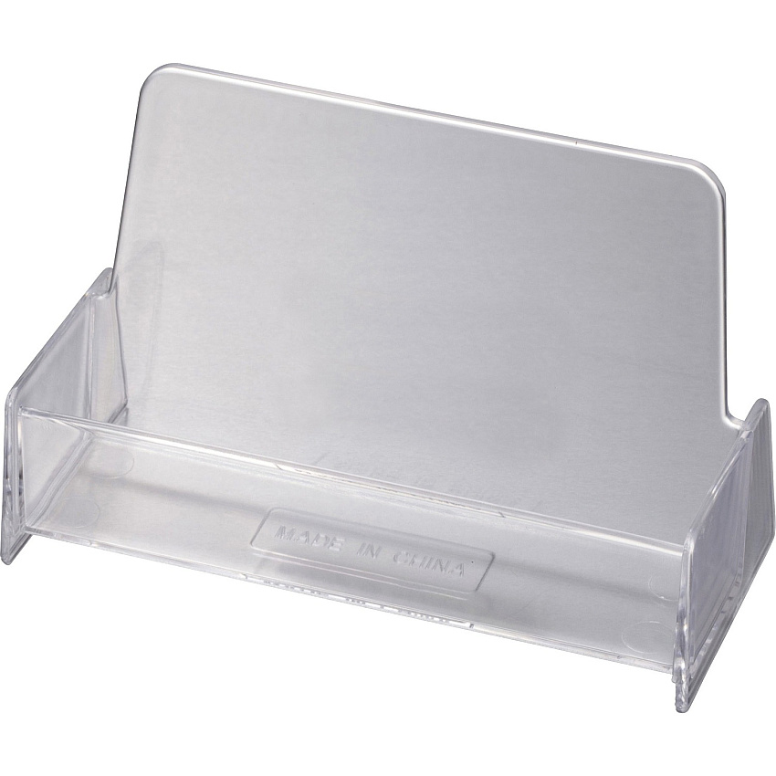 Officemate Business Card Holders 1.9" Height x 3.9" Width x 2.4" Depth - Plastic - Clear - 1 Each (97832)