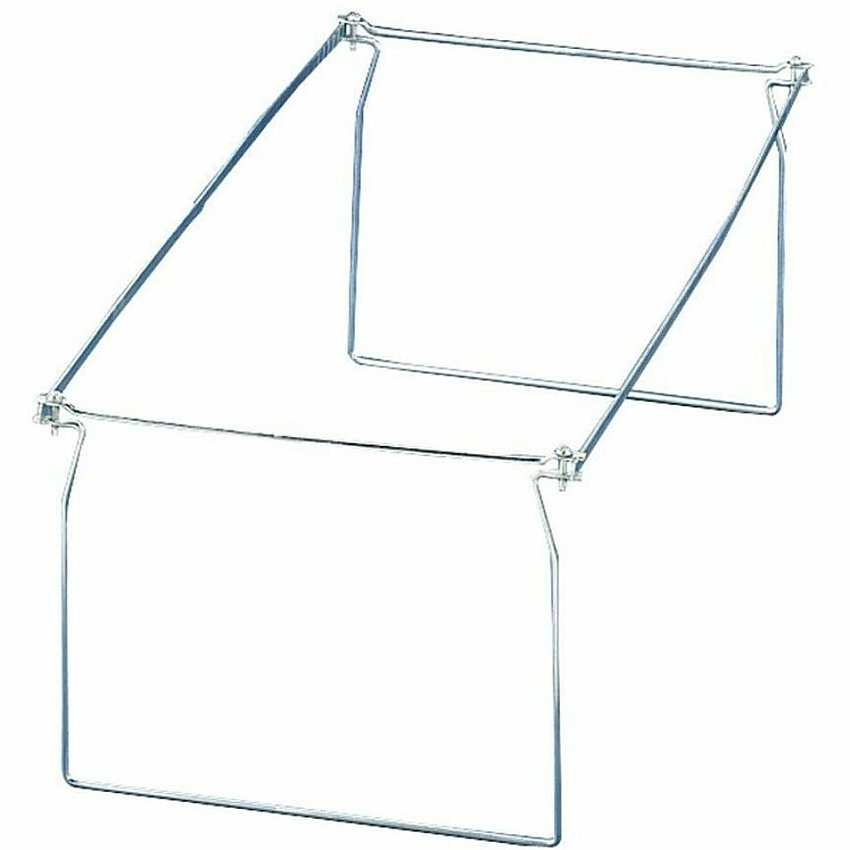 Officemate Hanging Folder Frames Letter - 24" to 27" Long - Steel - Stainless Steel - 6 / Box (98620)