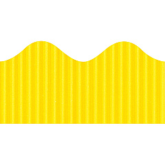 Bordette Decorative Border Rectangle with Scalloped Trim Shape - Pin-up - Fadeless - 4" Height x 2.25" Width x 600" Length - Canary - Paper - 1 Roll (37084) Bordette Decorative Border Rectangle with Scalloped Trim Shape - Pin-up - Fadeless - 4" Height x 2.25" Width x 600" Length - Canary - Paper - 1 Roll (37084)