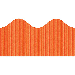 Bordette Decorative Border Rectangle with Scalloped Trim Shape - Pin-up - Fadeless - 4" Height x 2.25" Width x 600" Length - Orange - Paper - 1 Roll (37104) Bordette Decorative Border Rectangle with Scalloped Trim Shape - Pin-up - Fadeless - 4" Height x 2.25" Width x 600" Length - Orange - Paper - 1 Roll (37104)