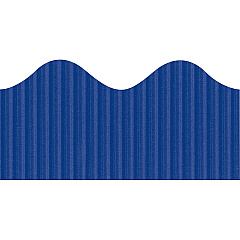 Bordette Decorative Border Rectangle with Scalloped Trim Shape - Pin-up - Fadeless - 4" Height x 2.25" Width x 600" Length - Royal Blue - Paper - 1 Roll (37204) Bordette Decorative Border Rectangle with Scalloped Trim Shape - Pin-up - Fadeless - 4" Height x 2.25" Width x 600" Length - Royal Blue - Paper - 1 Roll (37204)
