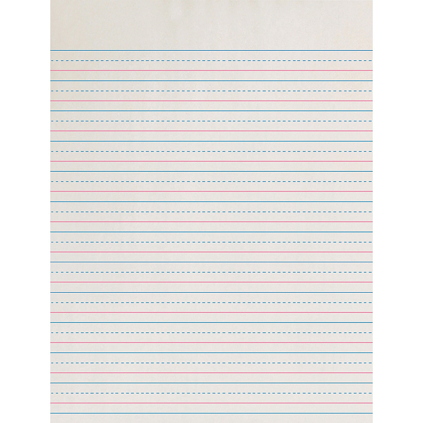 Zaner-Bloser Dotted Midline Newsprint Paper - Letter 500 Sheets - 0.50" Ruled - Letter - 8" x 10 1/2" Sheet Size - White Paper - 1 Ream (ZP2613)