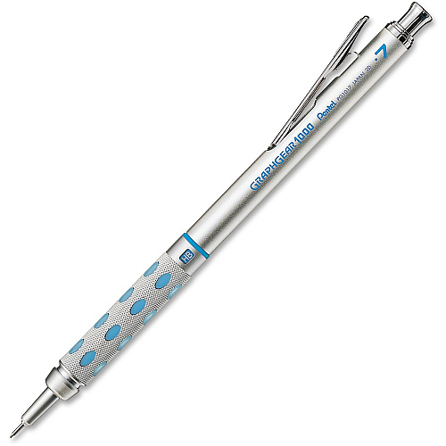 Pentel GraphGear 1000 Automatic Drafting Pencils 0.7 mm Lead - #2 - Refillable - Blue Barrel - 1 Each (PG1017C)