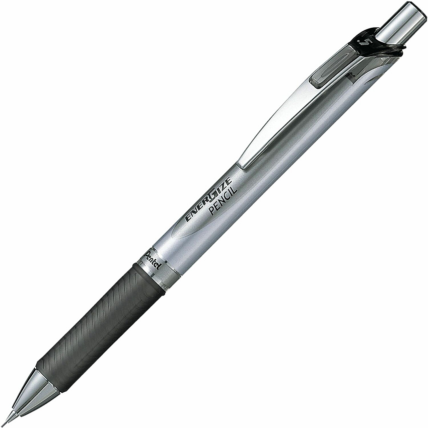 Pentel EnerGize Mechanical Pencils 0.5 mm Lead - #2 - Refillable - Black Barrel - 12 / Dozen (PL75A)