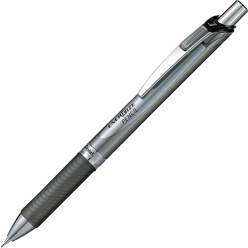 Pentel EnerGize Mechanical Pencils 0.7 mm Lead - #2 - Refillable - Black Barrel - 1 Dozen (PL77A)