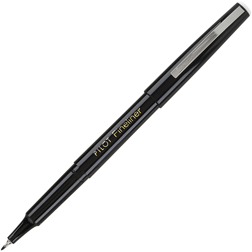 Pilot Marker Pens 0.7 mm Fine Pen Point - Black Ink - Black Barrel - Acrylic Fiber Tip - Writing - 1 Each (11002)