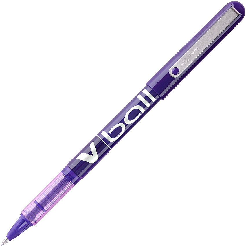 Pilot Vball Liquid Ink Pens 0.5 mm Fine Pen Point - Purple Ink - Purple Barrel - 12 / Dozen (35210)