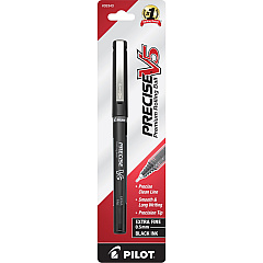 Pilot Precise V5 Premium Rolling Ball Pen 0.5 mm Extra Fine Needle Pen Point - Black Ink - Black Barrel - 1 Pack (35343) Pilot Precise V5 Premium Rolling Ball Pen 0.5 mm Extra Fine Needle Pen Point - Black Ink - Black Barrel - 1 Pack (35343)