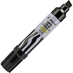 Pilot Jumbo Chisel Felt Tip Permanent Markers Refillable - Black Ink - White, Black Barrel - 1 Each (43100)