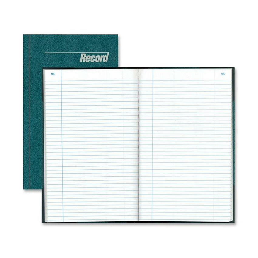 Rediform Granite Series Record Books 300 Sheet(s) - Gummed - 7.25" x 12.25" Sheet Size - Blue - White Sheet(s) - Blue Print Color - Blue Cover - Recycled - 1 Each (56031)