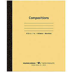 Roaring Spring Wide Ruled Flexible Cover Composition Book 48 Sheets - 96 Pages - Printed - Sewn/Tapebound - Both Side Ruling Surface - Wide Ruled Front Ruling - 0.34" Ruled - 15 lb Basis Weight - 56 g/m² Grammage - 8 1/2" x 7" Sheet Size - 0. (77308) Roaring Spring Wide Ruled Flexible Cover Composition Book 48 Sheets - 96 Pages - Printed - Sewn/Tapebound - Both Side Ruling Surface - Wide Ruled Front Ruling - 0.34" Ruled - 15 lb Basis Weight - 56 g/m² Grammage - 8 1/2" x 7" Sheet Size - 0. (77308)
