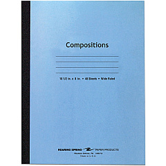 Roaring Spring Wide Ruled Flexible Cover Composition Book 48 Sheets - 96 Pages - Printed - Sewn/Tapebound - Both Side Ruling Surface - Wide Ruled Front Ruling - 0.34" Ruled - Red Margin - 15 lb Basis Weight - 56 g/m² Grammage - 10 1/2" x 8" S (77501) Roaring Spring Wide Ruled Flexible Cover Composition Book 48 Sheets - 96 Pages - Printed - Sewn/Tapebound - Both Side Ruling Surface - Wide Ruled Front Ruling - 0.34" Ruled - Red Margin - 15 lb Basis Weight - 56 g/m² Grammage - 10 1/2" x 8" S (77501)