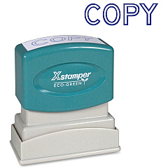 Xstamper COPY Title Stamp Message Stamp - COPY - 0.50" Impression Width x 1.63" Impression Length - 100000 Impression(s) - Blue - Recycled - 1 Each (1006) Xstamper COPY Title Stamp Message Stamp - COPY - 0.50" Impression Width x 1.63" Impression Length - 100000 Impression(s) - Blue - Recycled - 1 Each (1006)