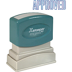Xstamper APPROVED Title Stamp Message Stamp - APPROVED - 0.50" Impression Width x 1.63" Impression Length - 100000 Impression(s) - Blue - Recycled - 1 Each (1008) Xstamper APPROVED Title Stamp Message Stamp - APPROVED - 0.50" Impression Width x 1.63" Impression Length - 100000 Impression(s) - Blue - Recycled - 1 Each (1008)