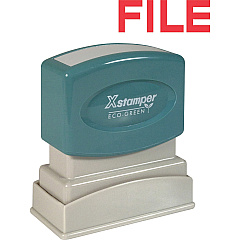Xstamper FILE Title Stamp Message Stamp - FILE - 0.50" Impression Width x 1.63" Impression Length - 100000 Impression(s) - Red - Recycled - 1 Each (1051) Xstamper FILE Title Stamp Message Stamp - FILE - 0.50" Impression Width x 1.63" Impression Length - 100000 Impression(s) - Red - Recycled - 1 Each (1051)