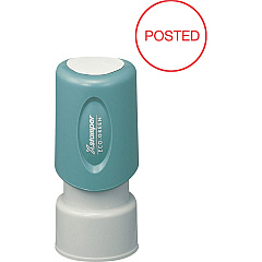 Xstamper Pre-Inked POSTED Stamp Message Stamp - POSTED - 0.63" Impression Diameter - Red - Recycled - 1 Each (11363)