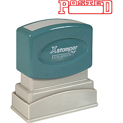 Xstamper POSTED Open Space Title Stamp Message Stamp - POSTED - 0.50" Impression Width x 1.62" Impression Length - 100000 Impression(s) - Red - Recycled - 1 Each (1211)