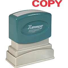 Xstamper Eco-Green COPY Title Stamp Message Stamp - COPY - 0.50" Impression Width x 1.62" Impression Length - 100000 Impression(s) - Red - Recycled - 1 Each (1359) Xstamper Eco-Green COPY Title Stamp Message Stamp - COPY - 0.50" Impression Width x 1.62" Impression Length - 100000 Impression(s) - Red - Recycled - 1 Each (1359)