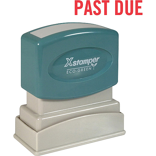 Xstamper PAST DUE Title Stamp Message Stamp - PAST DUE - 0.50" Impression Width x 1.62" Impression Length - 100000 Impression(s) - Red - Recycled - 1 Each (1362)