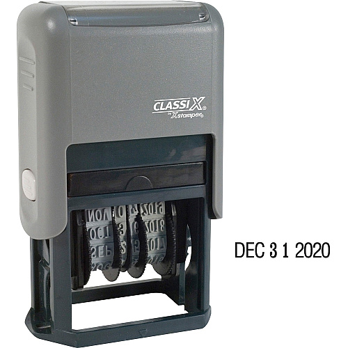 Xstamper Economy Self-Inking 4-Year Dater Date Stamp - Black - Plastic Plastic - 1 Each (40160)