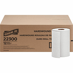 Genuine Joe Hardwound Roll Paper Towels 7.87" Width x 350 ft Length - 2" Core - White - 12 / Carton (GJO22300) Genuine Joe Hardwound Roll Paper Towels 7.87" Width x 350 ft Length - 2" Core - White - 12 / Carton (GJO22300)