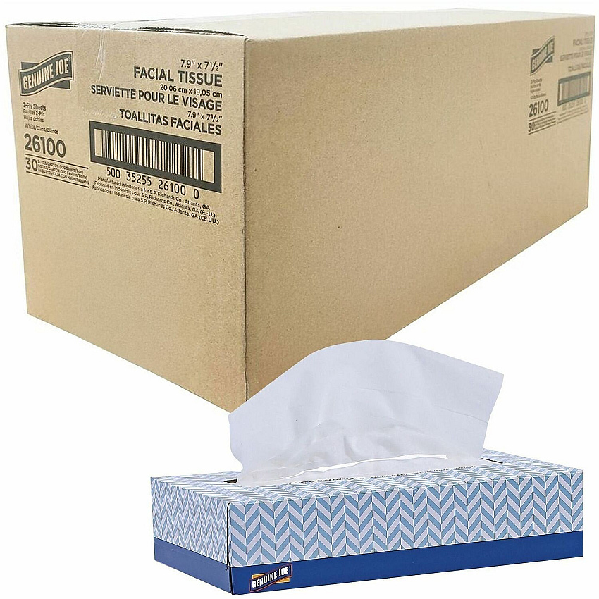 Genuine Joe 26100 Facial Tissue