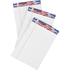 TOPS American Pride Binding Legal Writing Tablet - Jr.Legal 50 Sheets - Strip - 16 lb Basis Weight - Jr.Legal - 5" x 8" Sheet Size - White Paper - Perforated, Bleed Resistant - 1 Pack (75103) TOPS American Pride Binding Legal Writing Tablet - Jr.Legal 50 Sheets - Strip - 16 lb Basis Weight - Jr.Legal - 5" x 8" Sheet Size - White Paper - Perforated, Bleed Resistant - 1 Pack (75103)