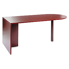 Alera Valencia Series D-Top Desk, 71" x 35.5" x 29.63", Mahogany (ALEVA277236MY)