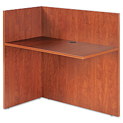 Alera Valencia Reversible Reception Return, 44 1/8w x 23 5/8d x 41 1/2h, Medium Cherry (ALEVA324424MC)
