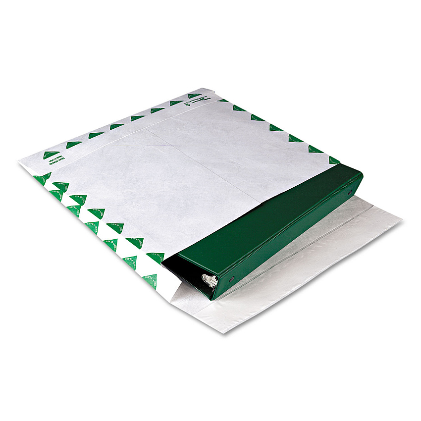 Survivor Open Side Expansion Mailers, First Class, Heavyweight Tyvek, #13 1/2, Square Flap, Redi-Strip Closure, 10 x 13, White, 100/CT (R4440)