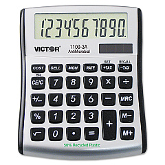 Victor 1100-3A Antimicrobial Compact Desktop Calculator, 10-Digit LCD