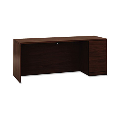 HON 10500 Series Full-Height Left Pedestal Credenza, 72w x 24d x 29.5h, Mahogany (105904LNN)