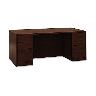 HON 10500 Series Double Pedestal Desk with Full Pedestals, 72" x 36" x 29.5", Mahogany (105890NN)