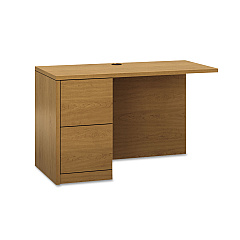 HON 10500 Series L Workstation Return, Full-Height Left Ped, 48w x 24d, Harvest (105906LCC)