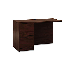 HON 10500 Series L Workstation Return, Full-Height Left Ped, 48w x 24d, Mahogany (105906LNN)
