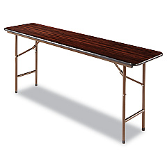 Alera Wood Folding Table, Rectangular, 71.88w x 17.75d x 29.13h, Mahogany (ALEFT727218MY)