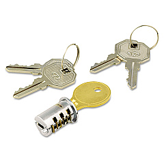 Lock Core Set for Alera Metal File Pedestals, Chrome (ALEKC501111)
