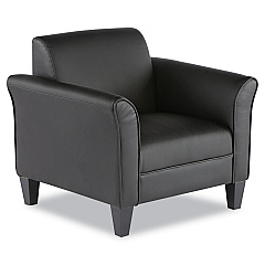Alera Reception Lounge Sofa Series Club Chair, 35.43" x 30.7" x 32.28", Black (ALERL23LS10B)