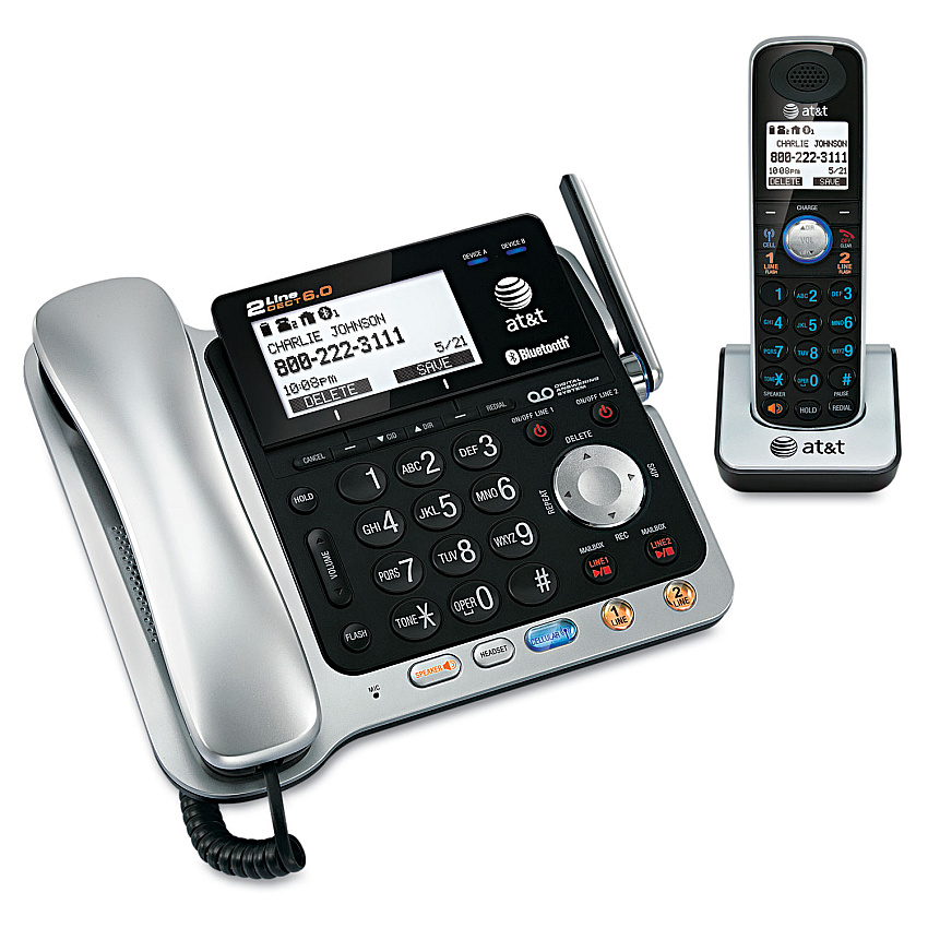 AT&T TL86109 Two-Line DECT 6.0 Phone System with Bluetooth