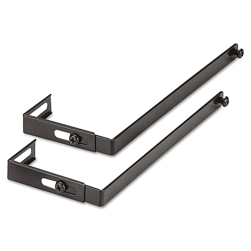 Universal Adjustable Cubicle Hangers, Black, 2/Set (UNV08173)