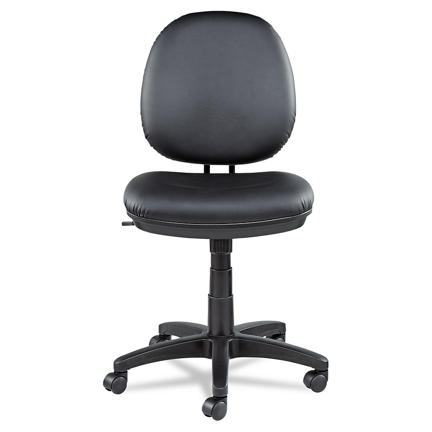 Alera Interval Series Swivel/Tilt Task Chair, Bonded Leather Seat/Back, Up to 275 lb, 18.11" to 23.22" Seat Height, Black (ALEIN4819)