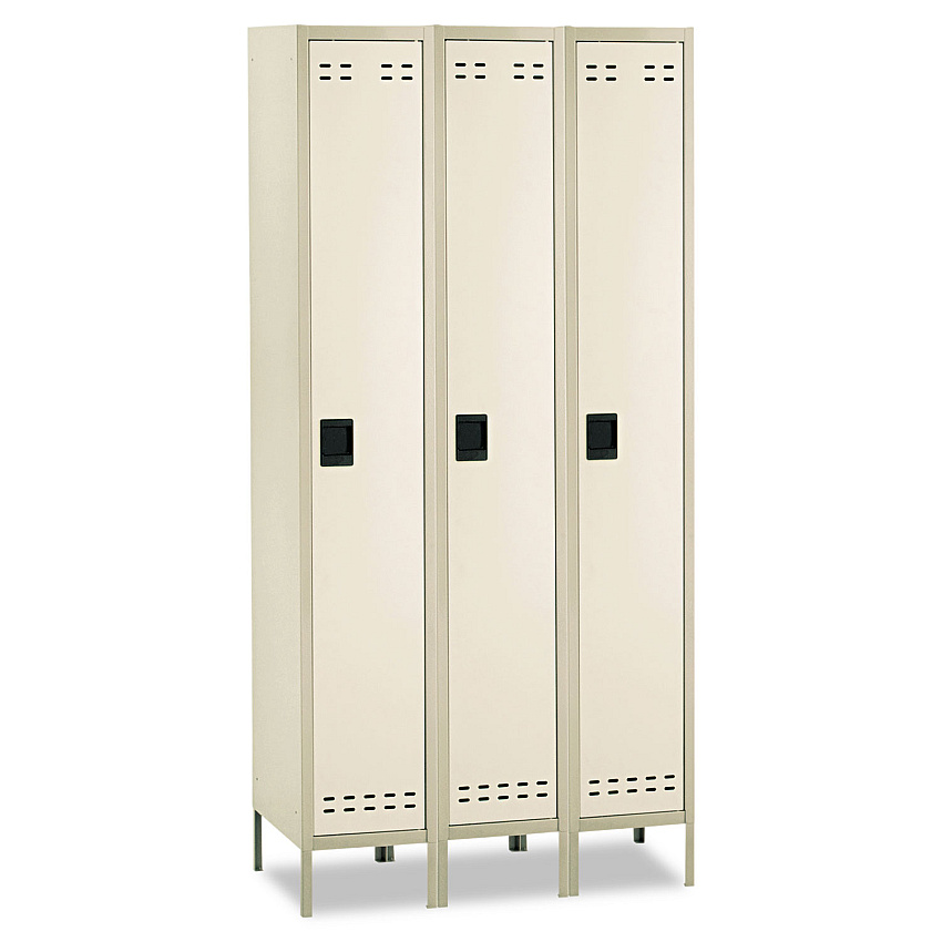 Safco Single-Tier, Three-Column Locker, 36w x 18d x 78h, Two-Tone Tan (5525TN)