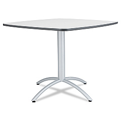 Iceberg CafeWorks Table, Cafe-Height, Square Top, 36 x 36 x 30, Gray/Silver (65617)