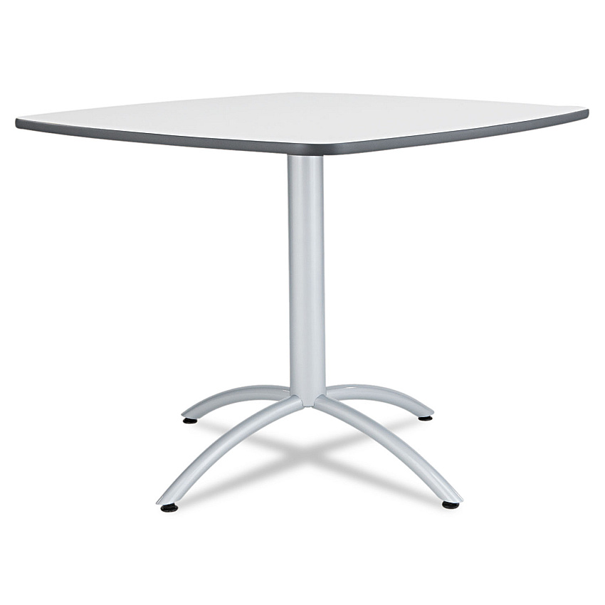 Iceberg CafeWorks Table, Cafe-Height, Square Top, 36 x 36 x 30, Gray/Silver (65617)